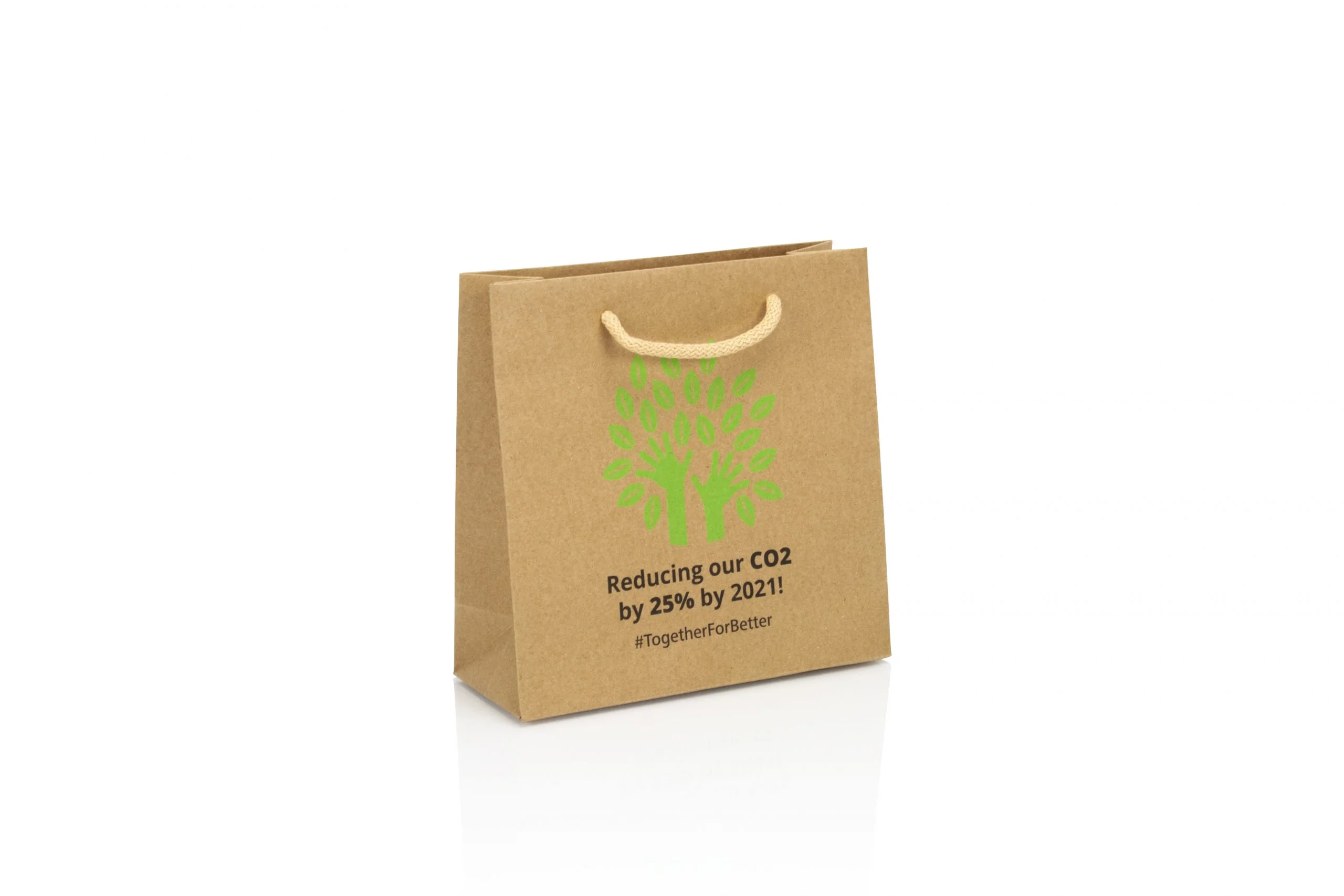 Bruine kraft zak bedrukken met logo voorzien van FSC label